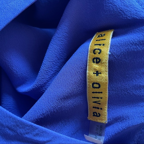 Alice+Olivia Purple Silk Racerback Mini Dress S - Picture 8 of 11